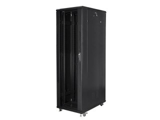 Szafa instalacyjna Rack stojąca 19" 42U 800x1000 czarna Lanberg (flat pack)