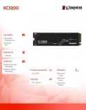 Kingston Dysk SSD KC3000 4096GB PCIe 4.0 NVMe M.2