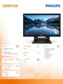 Philips Monitor 222B9T 21.5 LED Touch DVI HDMI DP USB Głośniki