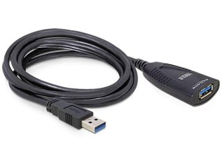 Przedłużacz USB 3.0 Delock A(M) - A(F) 5m aktywny czarny
