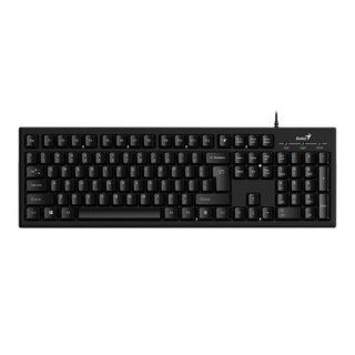 Klawiatura przewodowa Genius KB-100 Offcie black, Full size, odporna na zalanie