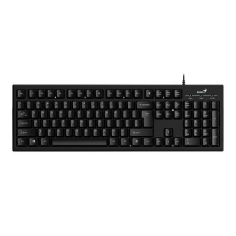 Klawiatura przewodowa Genius KB-100 Offcie black, Full size, odporna na zalanie