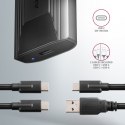 AXAGON EEM2-GTSA Obudowa zewnętrzna aluminiowa bezśrubowa, USB-C 3.2 GEN 2 M.2 NVMe SSD, kabel USB C-C + C-A