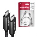 AXAGON BUCM32-CM10A Kabel USB-C - USB-C 3.2 Gen 2, 1m, PD 100W, 5A, 4K HD, ALU, oplot, czarny