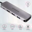 AXAGON HMC-5 Wieloportowy hub 2x USB-A, HDMI, SD/microSD, USB 3.2 Gen 1, PD 100W, 20cm USB-C kabel