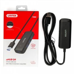 Unitek HUB USB-C; 4x USB-A 3.1; kabel 150cm; H1111E