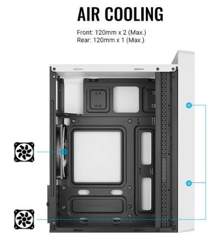 AeroCool Obudowa CS-109 RGB USB 3.0 Mini Tower biała