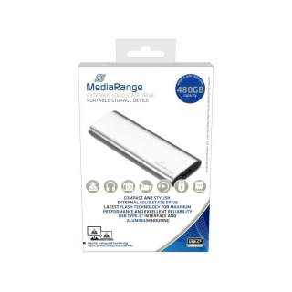 Dysk SSD zewnętrzny MediaRange MR1102 480GB USB-C 3.1 (450/420)