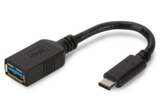Adapter USB 3.0 Assmann AK-300315-001-S SuperSpeed OTG Typ USB C/USB A M/Ż czarny 0,15m
