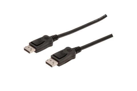 Kabel DisplayPort Assmann z zatrzaskami 1080p 60Hz FHD Typ DP/DP M/M czarny 1m
