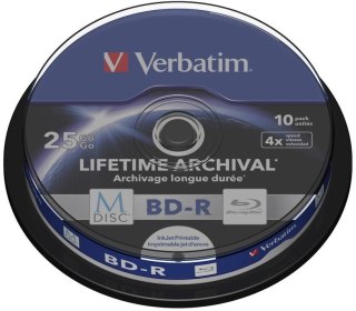 BD-R Verbatim M-Disc 25 GB 4x Print Cake 10