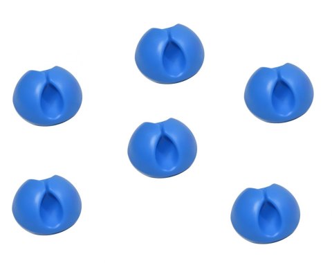 Organizer na kable Msonic MLX2317B 6 sztuk niebieskie