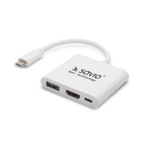 Hub USB SAVIO AK-48 USB Typ C - HDMI, USB 3.0, PD