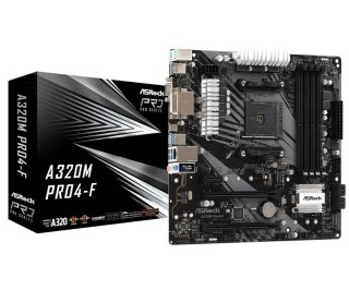 Płyta ASRock A320M Pro4-F /AMD A320/DDR4/SATA3/M.2/USB3.0/PCIe3.0/AM4/mATX