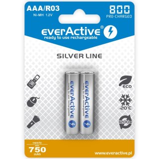 EverActive Akumulatory R03/AAA 800 mAH blister 2 szt. technologia Ready To Use