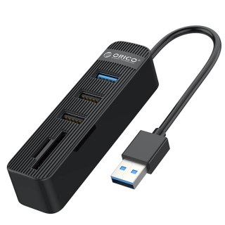 Hub USB Orico TWU32-3AST-BK-EP 2 porty USB-A czytnik kart SD