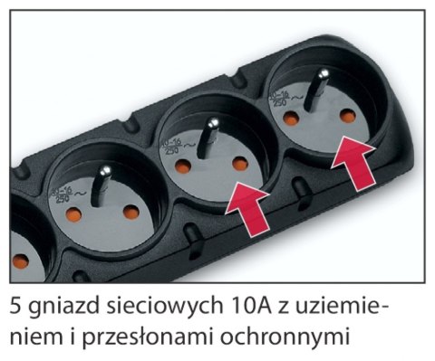 FILTR PRZECIWPRZEPIĘCIOWY ACAR F5 czarny 1m W2051