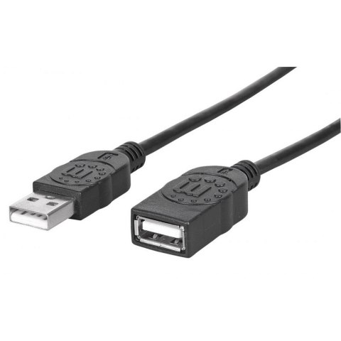 Kabel / Przedłużacz Manhattan USB 2.0 A-A M/F 1m czarny