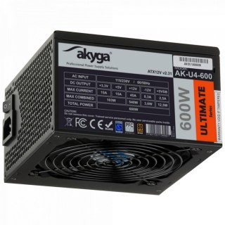 Zasilacz ATX 600W Akyga Ultimate AK-U4-600 80+ Bronze Fan12cm P8 6xSATA