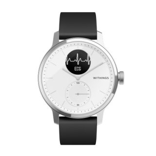 Withings Scanwatch - zegarek z funkcją EKG, pomiarem pulsu i SPO2 oraz mierzeniem aktywności fizycznej i snu (42mm, white)
