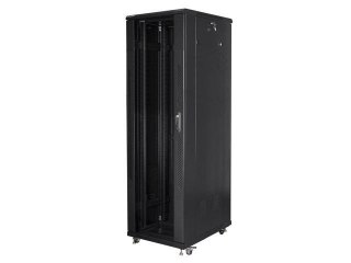 Szafa instalacyjna Rack stojąca 19" 42U 600x1000 czarna Lanberg (flat pack)