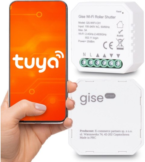 GISE Smart Sterownik roletowy WiFi | Tuya