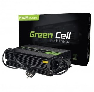 PRZETWORNICA NAPIĘCIA INWERTER Green Cell 12V / 230V 300W/600W CZYSTA SINUSOIDA INV07