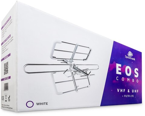 Antena DVB-T/T2 Spacetronik EOS Combo White (pasywna)