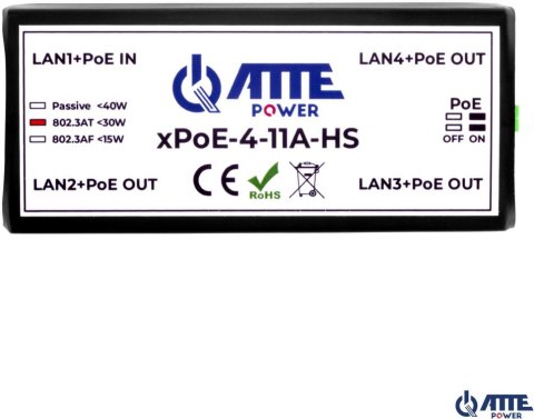 SWITCH 4-PORTOWY POE ATTE xPoE-4-11A-HS