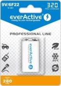 Akumulatorek 6F22 Ni-MH everActive 9V 320mAh Professional Line (1 szt.)