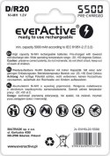 Akumulatorki D / R20 Ni-MH everActive 5500mAh Silver Line (box 2 szt.)