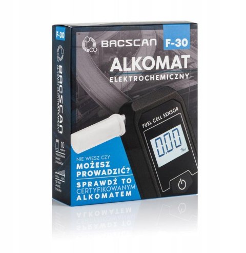 Alkomat BACscan F-30 elektrochemiczny. Kalibracja 24mc - 10 lat gwarancji.