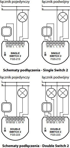 Moduł przekaźnikowy Double Switch 2 FIBARO FGS-223