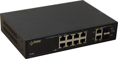 SWITCH POE PULSAR SF108 10-PORTÓW (8xPoE + 2xUPLINK/2xSFP)