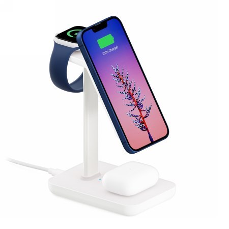 Twelve South HiRise 3 Wireless Charging Stand - stojąca ładowarka bezprzewodowa do trzech urządzeń kompatybilna z MagSafe 20W (w