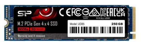 Dysk SSD Silicon Power UD85 250GB M.2 PCIe Gen4x4 NVMe 1.4 (3300/1300 MB/s)