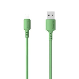 Kabel Somostel SMS-BP06 USB Iphone 3.1A Quick Charger 1.2m Powerline Macaron zielony