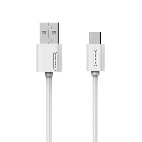 Kabel Somostel SMS-BP02 USB typ-C 3.1A Quick Charger 1.2m Powerline biały