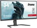 IIYAMA Monitor 34 cale G-MASTER GB3467WQSU-B5 VA,UWQHD,165HZ,HAS(15cm),1500R,4xUSB