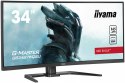 IIYAMA Monitor 34 cale G-MASTER GB3467WQSU-B5 VA,UWQHD,165HZ,HAS(15cm),1500R,4xUSB