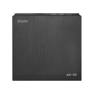 Savio Zewnętrzna nagrywarka typu Slim CD/DVD R/RW, USB-C/USB-A, AK-59