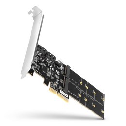 AXAGON PCES-SA4M2 Kontroler PCIe 2x wewnętrzny port SATA 6G + 2x wewnętrzny port M.2 B-key SATA, SP & LP