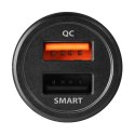 AXAGON PWC-QC5 Ładowarka samochodowa QUICK SMART 31.5W, 2x port QC3.0/AFC/FCP + 5V-2.6A