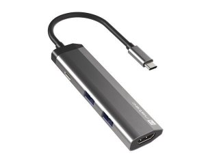 Stacja dokująca USB Natec Fowler Slim Multiport USB-C PD, 2x USB 3.0, HDMI 4K, USB-C