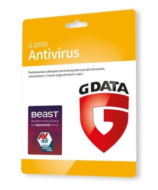 Oprogramowanie G DATA Antivirus 2PC 2lata karta-klucz