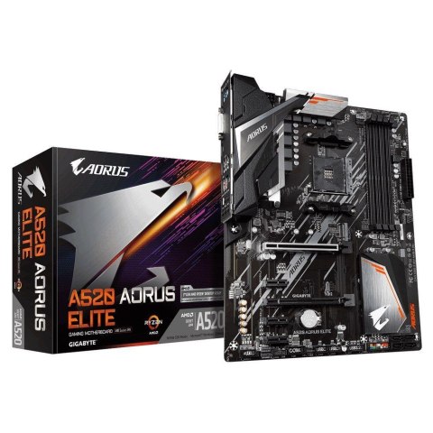 Płyta Gigabyte A520 AORUS ELITE (rev. 1.0) /AMD A520/DDR4/SATA3/M.2/USB3.0/PCIe3.0/AM4/ATX