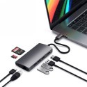Satechi Aluminium Multiport Adapter V2 - aluminiowy adapter do urządzęń moblinych USB-C ( USB-C, 3x USB-A, 4K HDMI, czytnik kart
