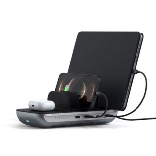 Satechi Dock5 - stacja ładująca do 5 urządzeń z ładowaniem bezprzewodowym (2x USB-C, 2x USB-A, QI wireless) [SD]