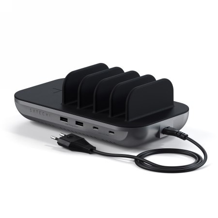 Satechi Dock5 - stacja ładująca do 5 urządzeń z ładowaniem bezprzewodowym (2x USB-C, 2x USB-A, QI wireless) [SD]