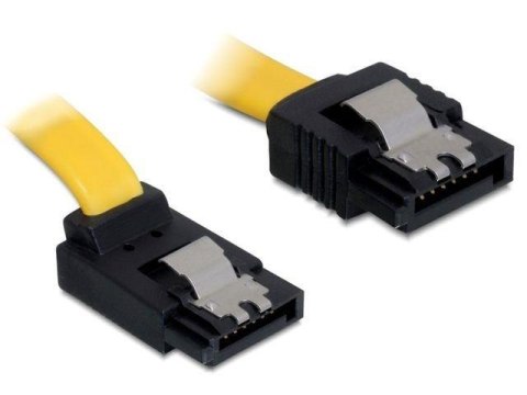 Kabel SATA Delock DATA III 0,5m z zatrzaskami metalowymi kątowy góra/prosty